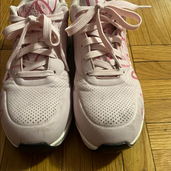 Stylish Pink Heart Composite Toe Work Shoe - Picture 3 of 6